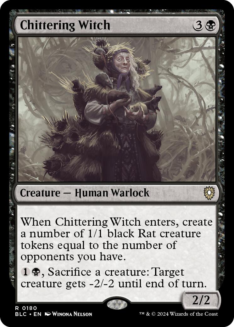 Chittering Witch [Bloomburrow Commander] | Silver Goblin