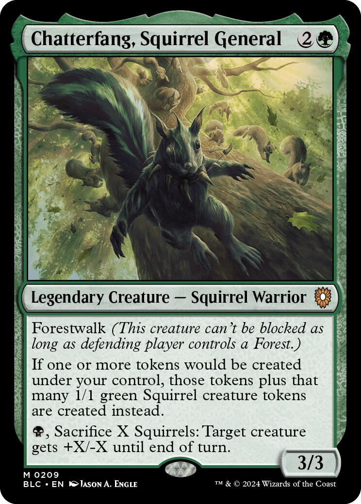 Chatterfang, Squirrel General [Bloomburrow Commander] | Silver Goblin