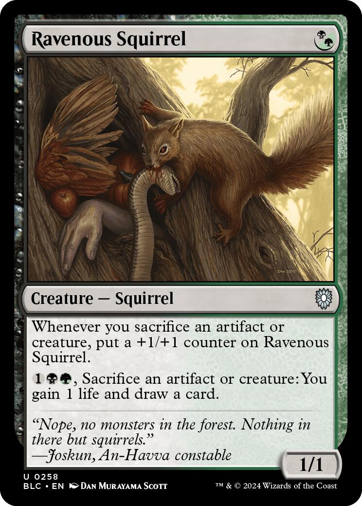 Ravenous Squirrel [Bloomburrow Commander] | Silver Goblin