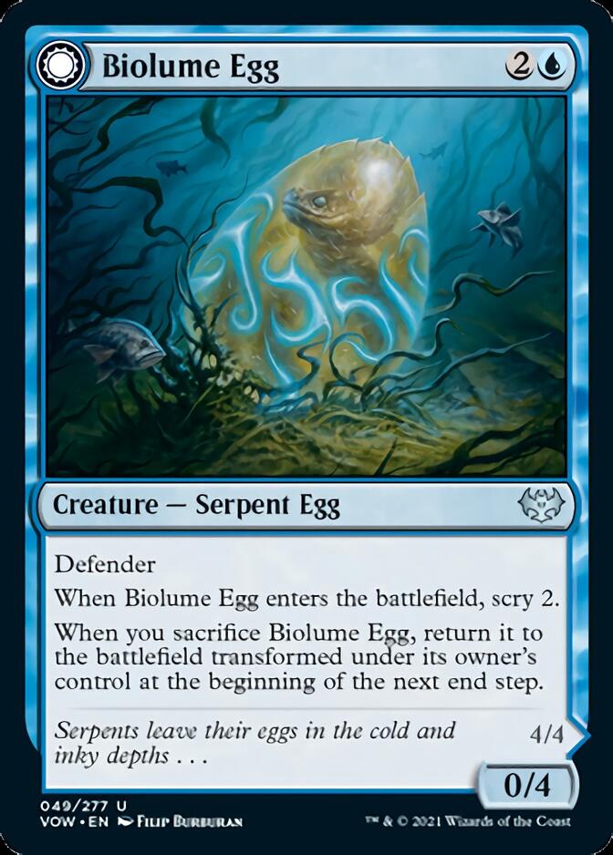 Biolume Egg // Biolume Serpent [Innistrad: Crimson Vow] Foil