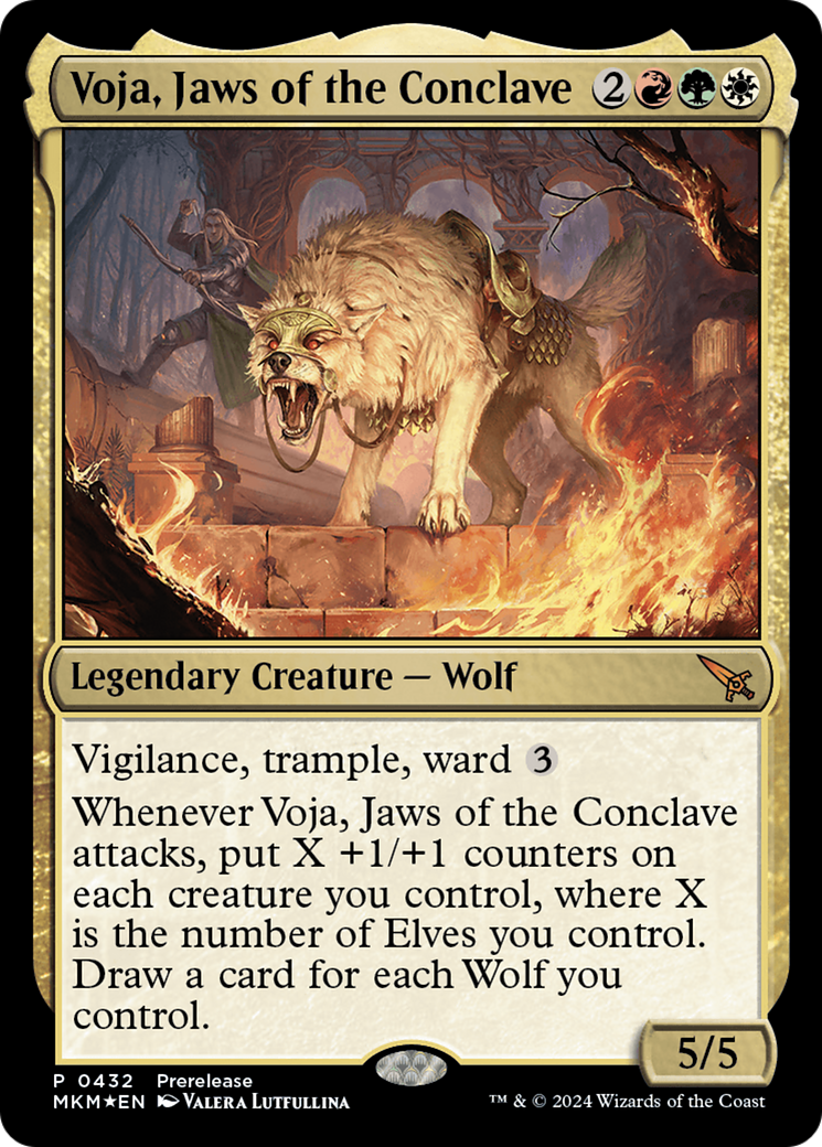 Voja, Jaws of the Conclave [Murders at Karlov Manor Prerelease Promos] | Silver Goblin