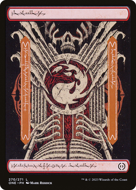 Mountain (270) (Phyrexian) [Phyrexia: All Will Be One] Foil