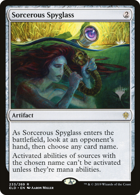 Sorcerous Spyglass (Promo Pack) [Throne of Eldraine Promos] Foil