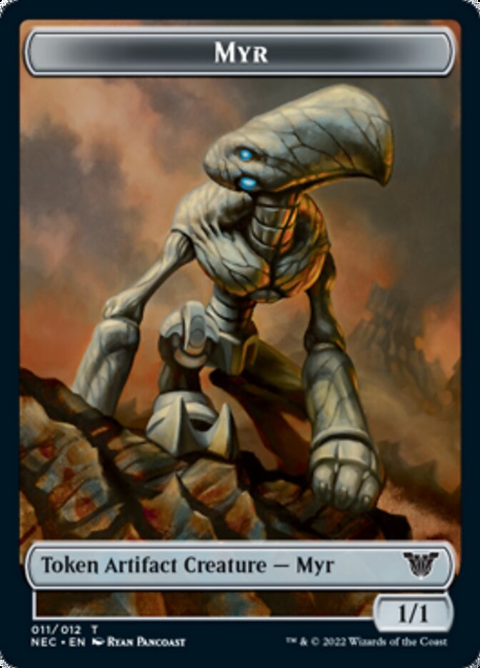 Myr // Pilot Double-Sided Token [Kamigawa: Neon Dynasty Commander Tokens] | Silver Goblin