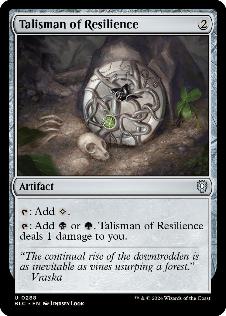 Talisman of Resilience [Bloomburrow Commander] | Silver Goblin
