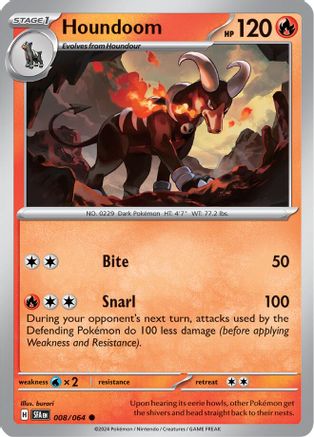 Houndoom (8) Reverse Holofoil - Shrouded Fable