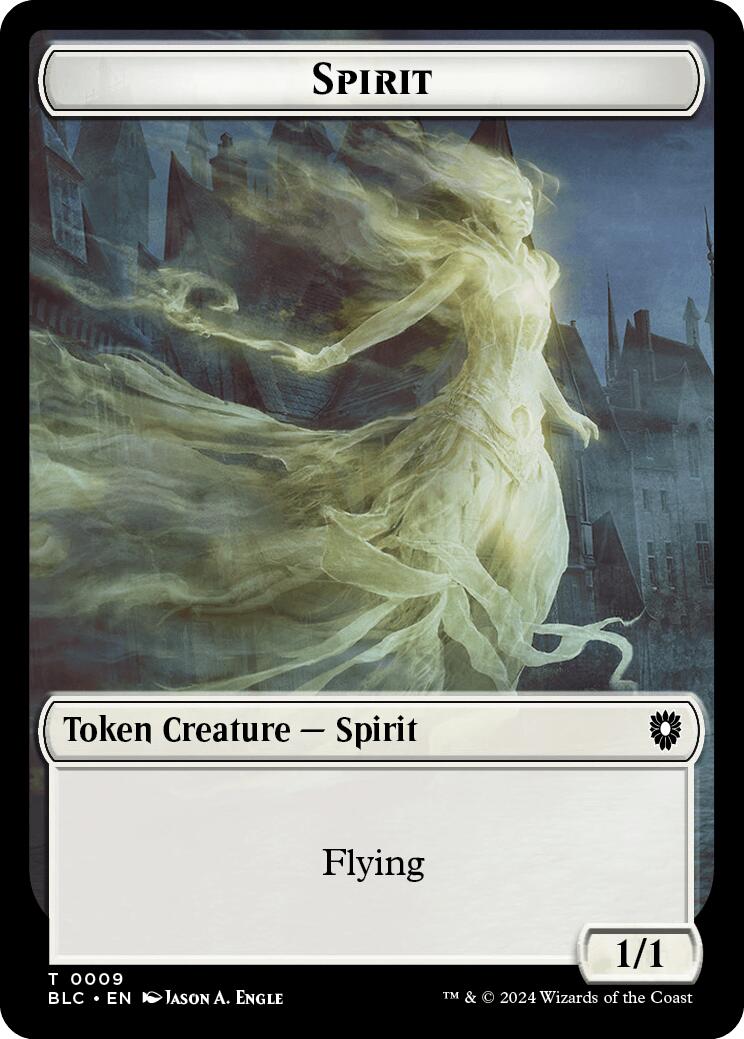 Spirit // Faerie Double-Sided Token [Bloomburrow Commander Tokens] | Silver Goblin