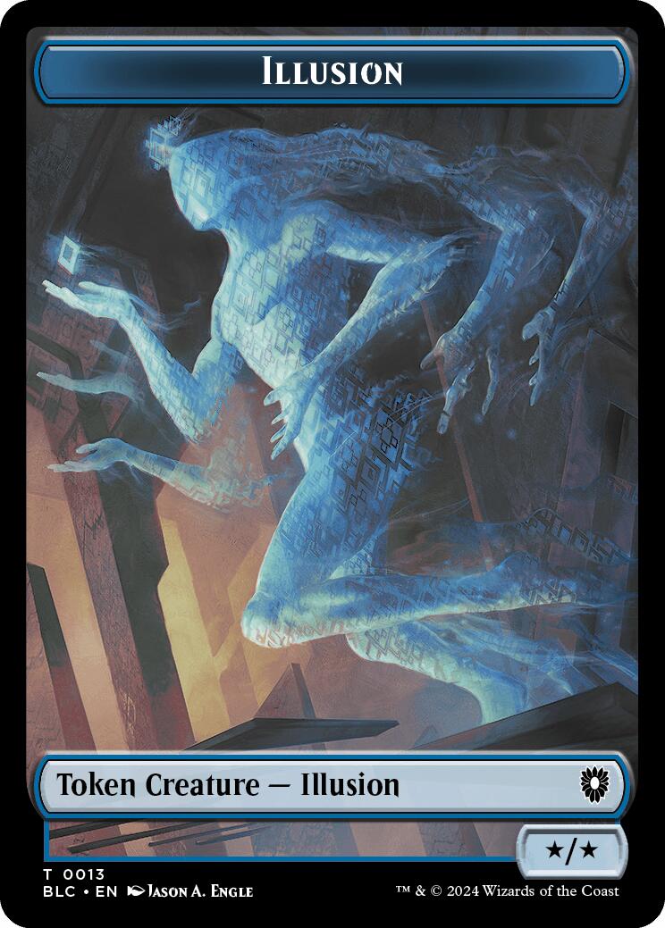 Illusion // Goblin Double-Sided Token [Bloomburrow Commander Tokens] | Silver Goblin