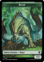 Cat // Beast (025) Double-Sided Token [Bloomburrow Commander Tokens] | Silver Goblin