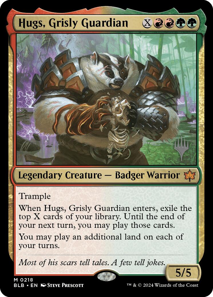 Hugs, Grisly Guardian (Promo Pack) [Bloomburrow Promos] | Silver Goblin