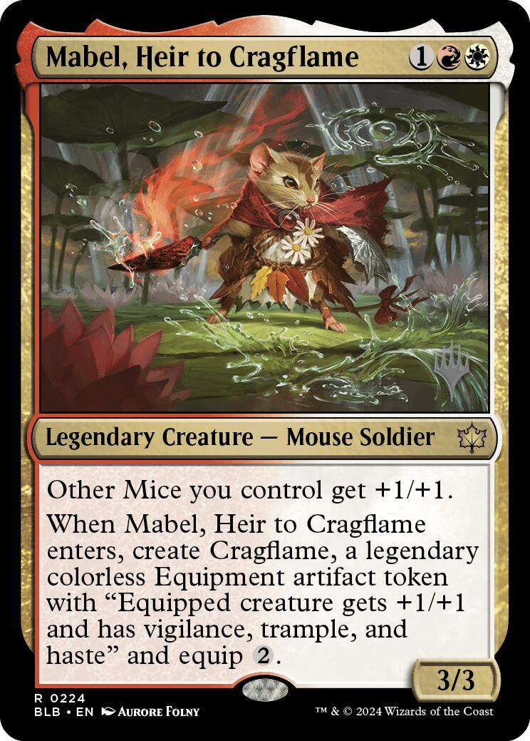 Mabel, Heir to Cragflame (Promo Pack) [Bloomburrow Promos] | Silver Goblin