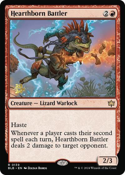 Hearthborn Battler [Bloomburrow Prerelease Promos] | Silver Goblin