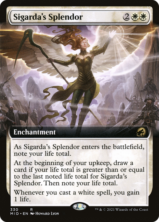 Sigarda's Splendor (Extended Art) [Innistrad: Midnight Hunt] Foil