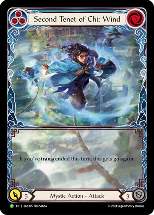 Second Tenet of Chi: Wind (LGS305) Rainbow Foil - FaB Promos