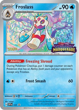 Froslass - 117 (Prerelease) [Staff] (117) Holofoil - SV Scarlet & Violet Promo Cards