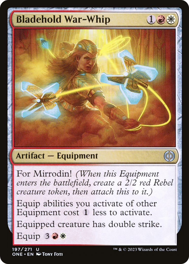 Bladehold War-Whip [Phyrexia: All Will Be One] Foil