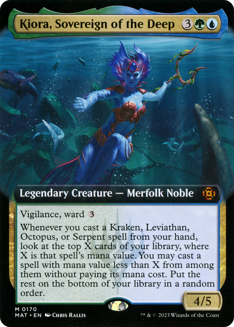 Kiora, Sovereign of the Deep (Extended Art) [March of the Machine: The Aftermath] Foil