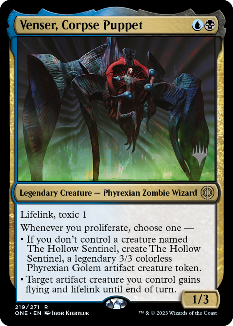 Venser, Corpse Puppet (Promo Pack) [Phyrexia: All Will Be One Promos] Foil