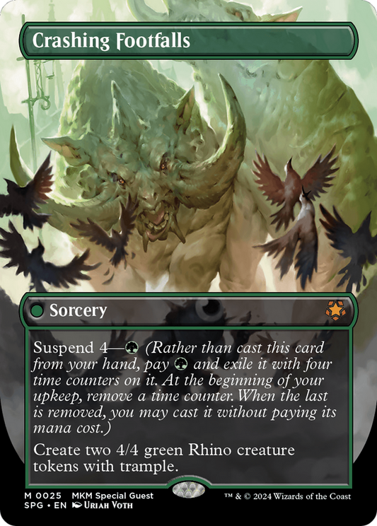 Crashing Footfalls (Borderless) [Murders at Karlov Manor Special Guests] Foil