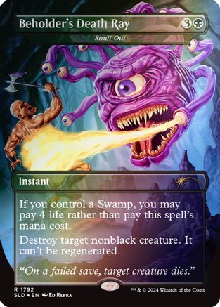 Beholder's Death Ray – Snuff Out (1792) Foil - Secret Lair Drop Series