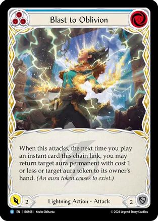 Blast to Oblivion (Blue) (ROS081) Rainbow Foil - Rosetta