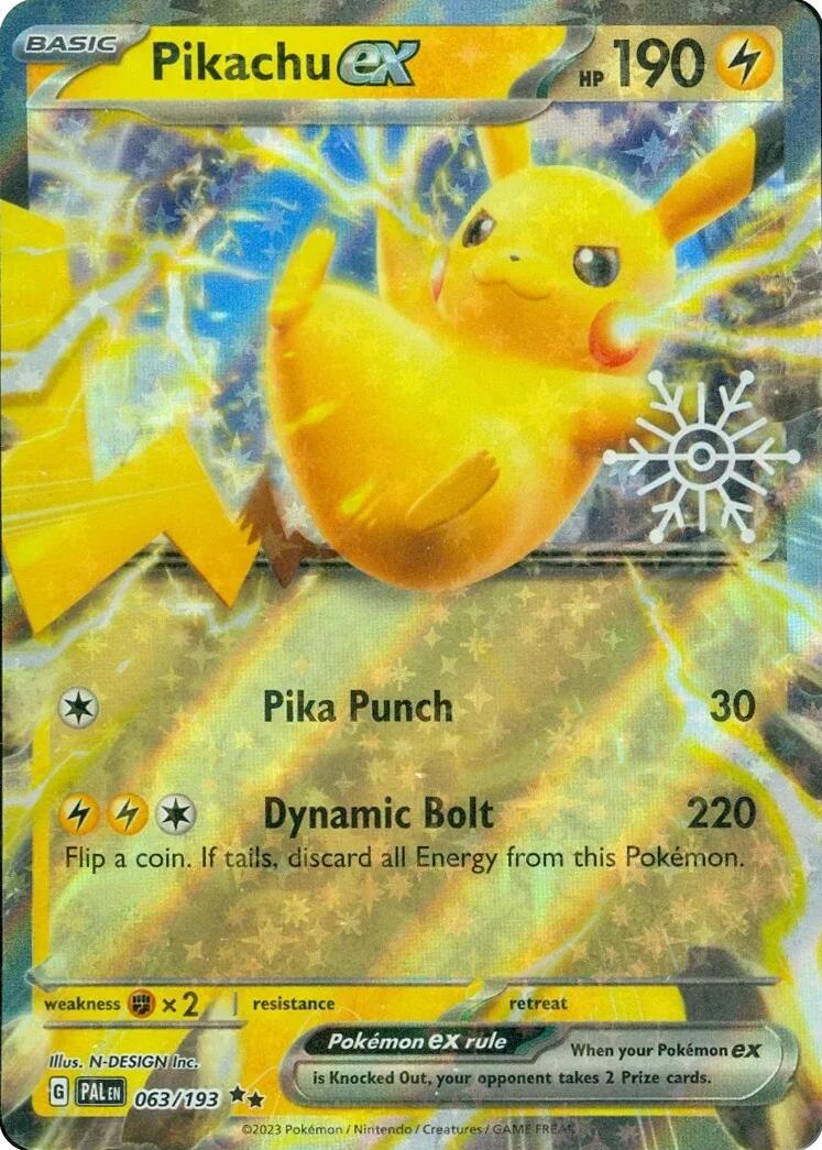 Pikachu ex (063/193) (Holiday Calendar) [Miscellaneous Cards] | Silver Goblin