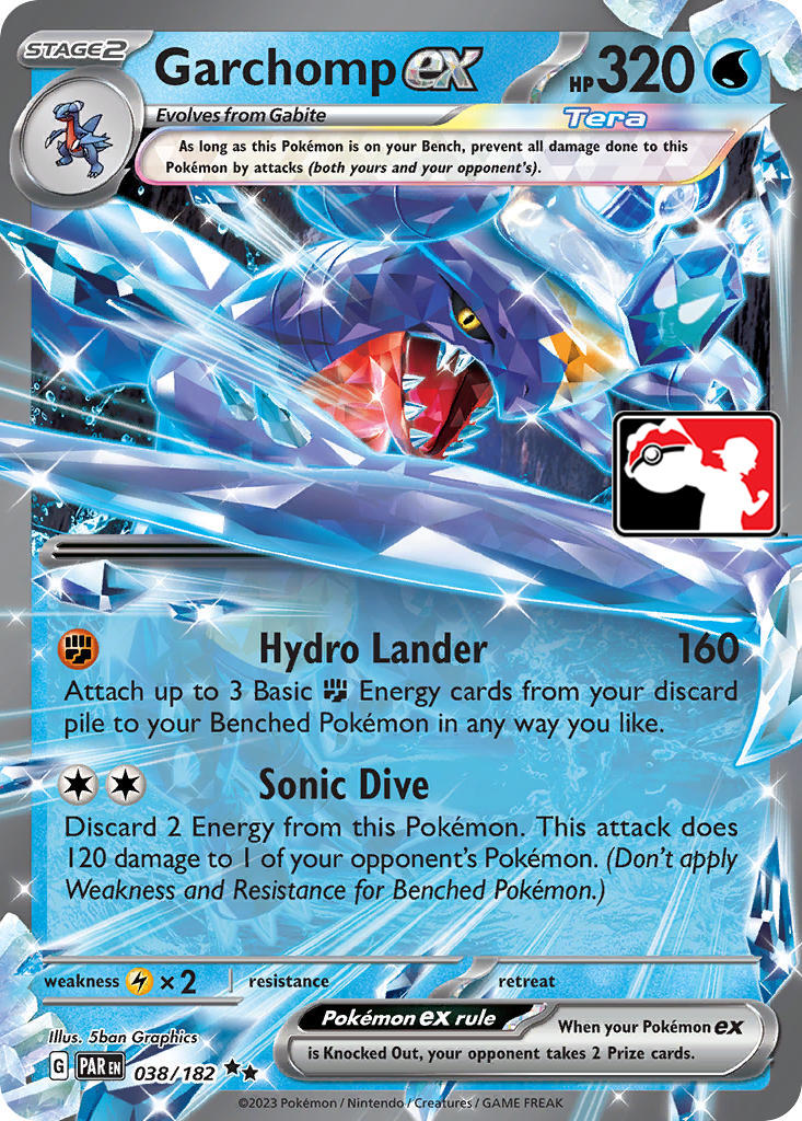 Garchomp ex (038/182) [Prize Pack Series Five] | Silver Goblin