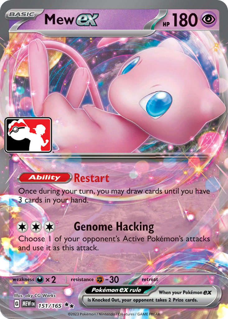 Mew ex (151/165) [Prize Pack Series Five] | Silver Goblin