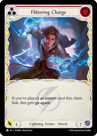 Flittering Charge (Red) (ROS089) Rainbow Foil - Rosetta