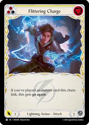Flittering Charge (Yellow) (ROS090) Rainbow Foil - Rosetta