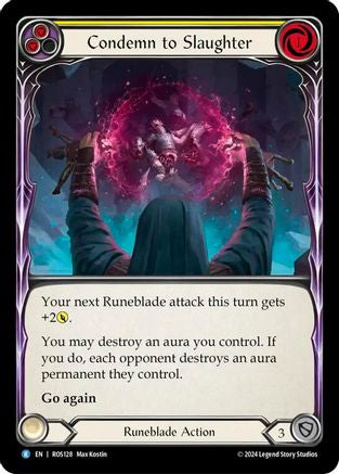 Condemn to Slaughter (Yellow) (ROS128) Rainbow Foil - Rosetta