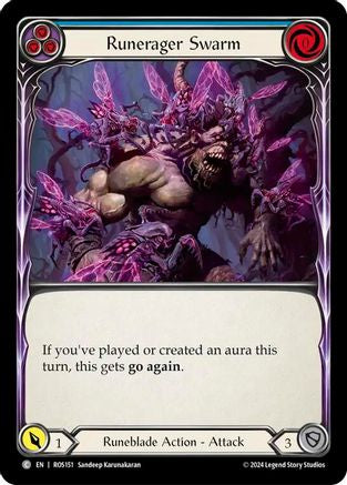 Runerager Swarm (Blue) (ROS151) Rainbow Foil - Rosetta