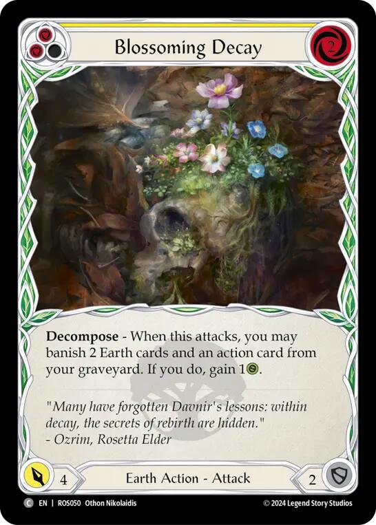 Blossoming Decay (Yellow) [ROS050] (Rosetta)  Rainbow Foil | Silver Goblin