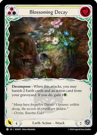 Blossoming Decay (Yellow) Rainbow Foil (ROS050) - Rosetta | Silver Goblin