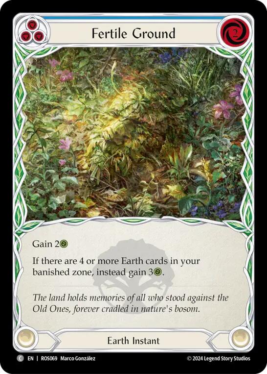 Fertile Ground (Blue) Rainbow Foil (ROS069) - Rosetta | Silver Goblin