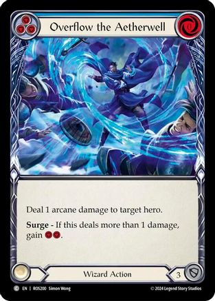 Overflow the Aetherwell (Blue) (ROS200) Rainbow Foil - Rosetta
