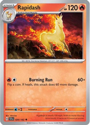 Rapidash (020/142) [Scarlet & Violet: Stellar Crown] Reverse Holofoil