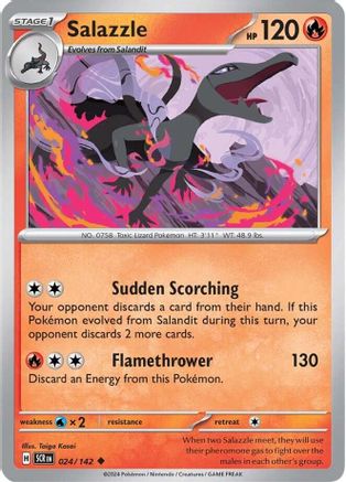 Salazzle (24) Reverse Holofoil - Stellar Crown