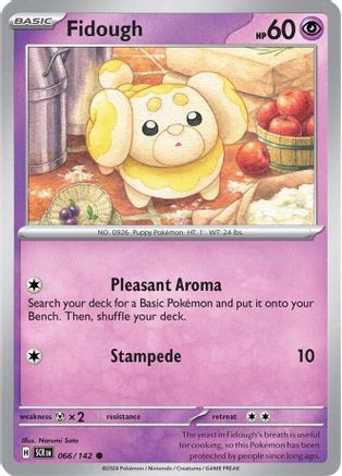 Fidough (066/142) [Scarlet & Violet: Stellar Crown] Reverse Holofoil