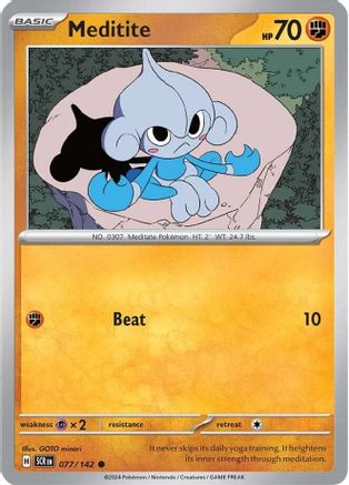 Meditite (077/142) [Scarlet & Violet: Stellar Crown] Reverse Holofoil