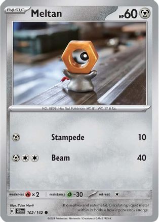 Meltan (102) Reverse Holofoil - Stellar Crown