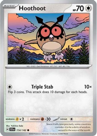 Hoothoot (114) Reverse Holofoil - Stellar Crown