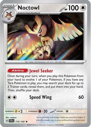 Noctowl (115/142) [Scarlet & Violet: Stellar Crown] Reverse Holofoil