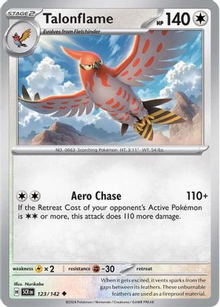 Talonflame (123) Reverse Holofoil - SV07 Stellar Crown
