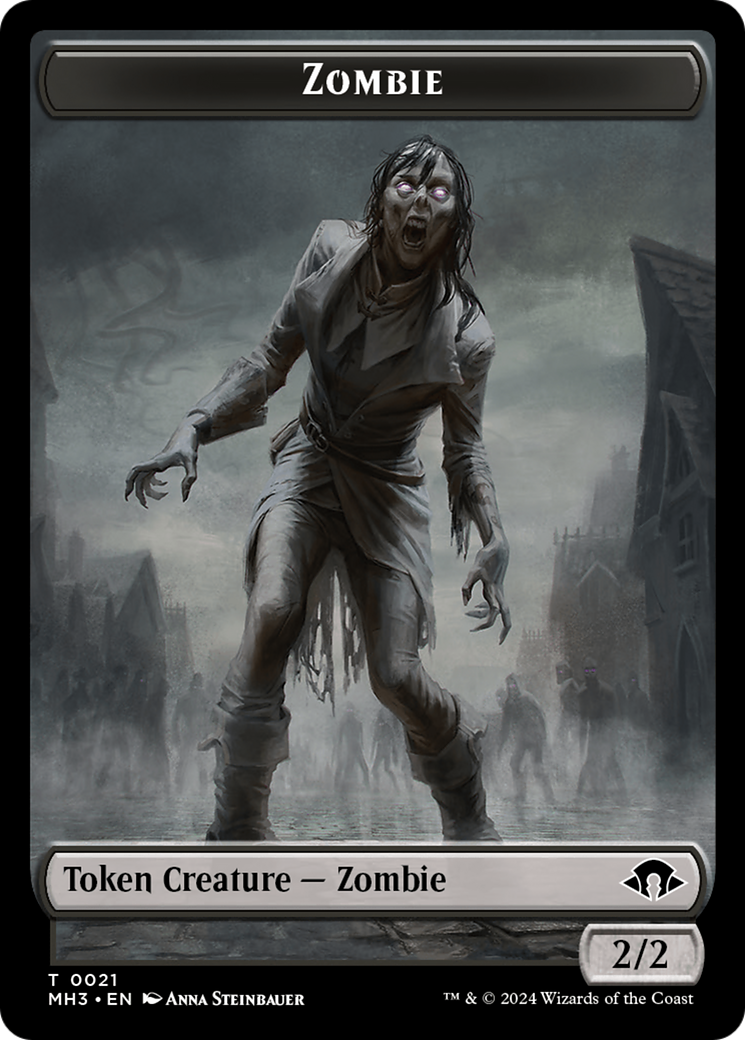 Zombie // Energy Reserve Double-Sided Token [Modern Horizons 3 Tokens] | Silver Goblin