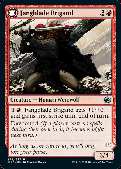 Fangblade Brigand // Fangblade Eviscerator [Innistrad: Midnight Hunt] Foil