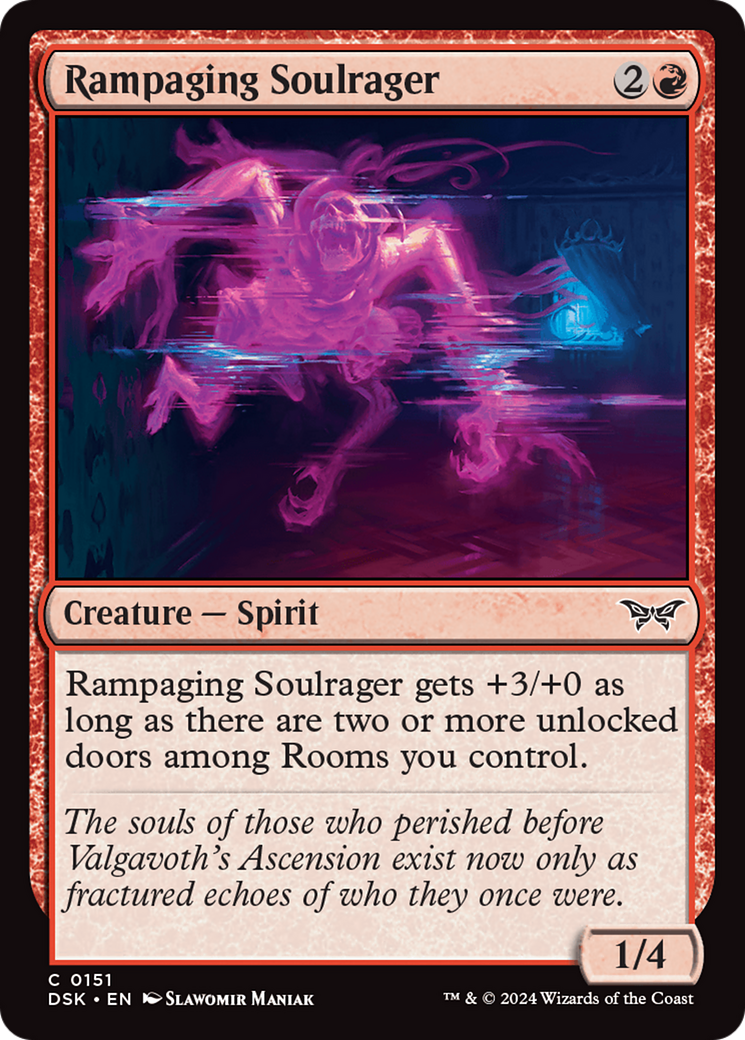 Rampaging Soulrager [Duskmourn: House of Horror] Foil