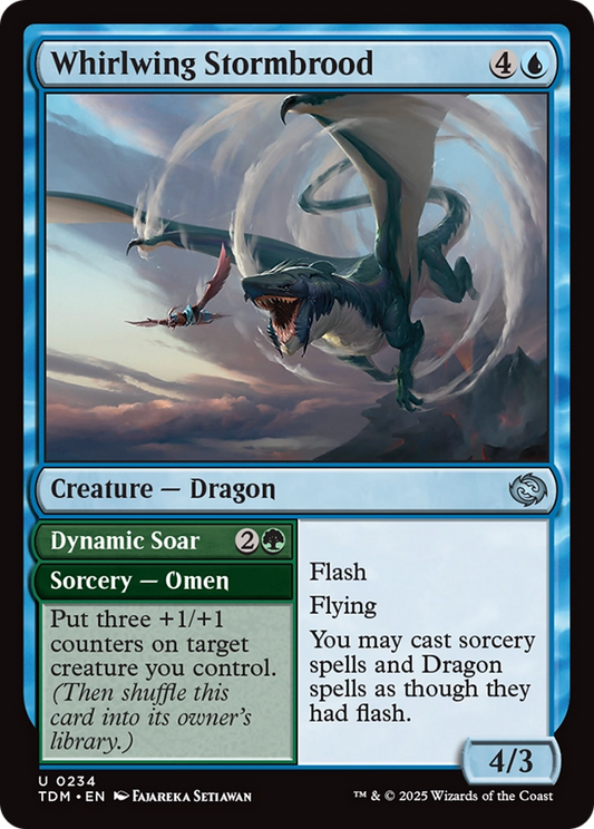 Whirlwing Stormbrood // Dynamic Soar (234) Foil - Tarkir: Dragonstorm