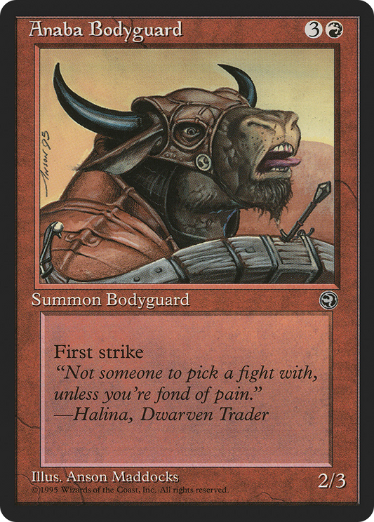 Anaba Bodyguard (Eron Flavor Text) [Homelands]