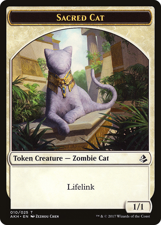 Sacred Cat Token [Amonkhet Tokens] Foil